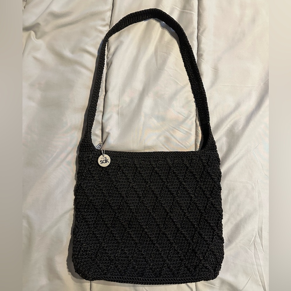 The Sak, Black Crochet Shoulder Bag like new, barely used